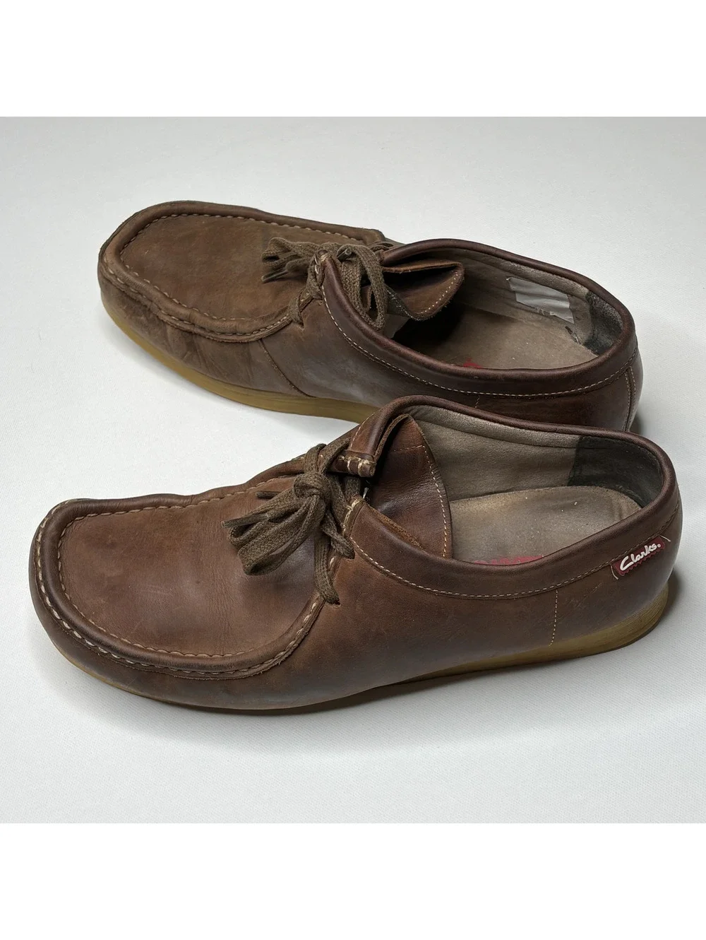 Vintage Clarks Suede Moccasin Crepe Sole Shoes